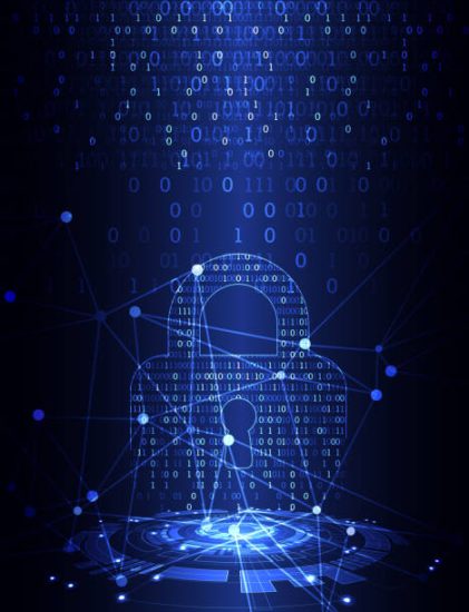 Protect mechanism, system privacy, vector illustration